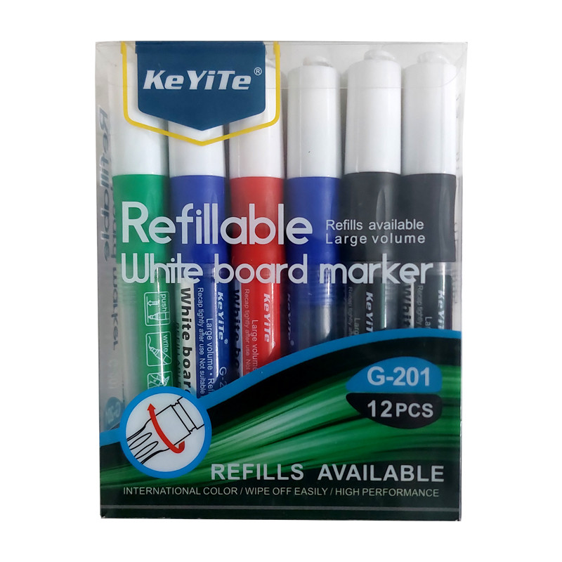 ماژیک وایت برد مدل شارژی  کد a06 بسته 12 عددی