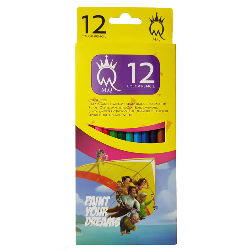 مداد رنگی 12رنگ ام کیو مدل M.Q.12